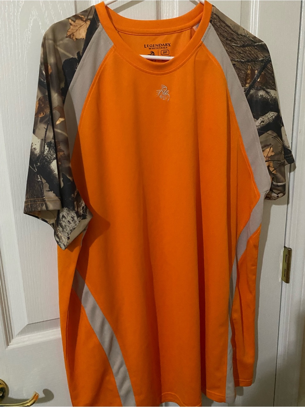 Legendary Men's Orange Camouflage Hunting T-Shirt Lightweight Breathable 2XT
